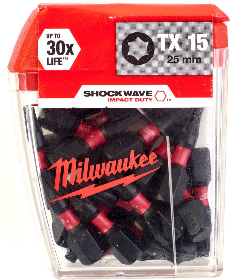 

Набор оснастки Milwaukee Shockwave Impact Duty 4932430873, Насадка для электроинструмента Milwaukee Shockwave TX15 25мм 25шт 4932430873