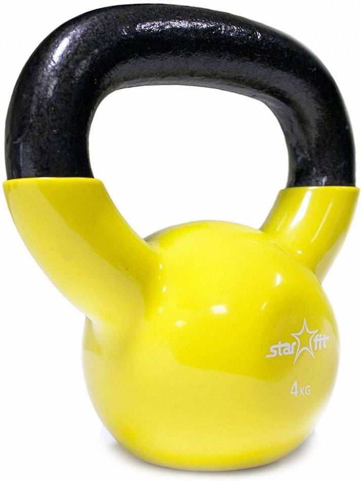 

Гиря Starfit DB-401 4 кг желтый, Гиря Starfit Гиря DB-401 4кг желтый