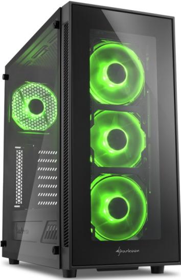 

Корпус для компьютера Sharkoon TG5 черный [TG5 GREEN], TG5
