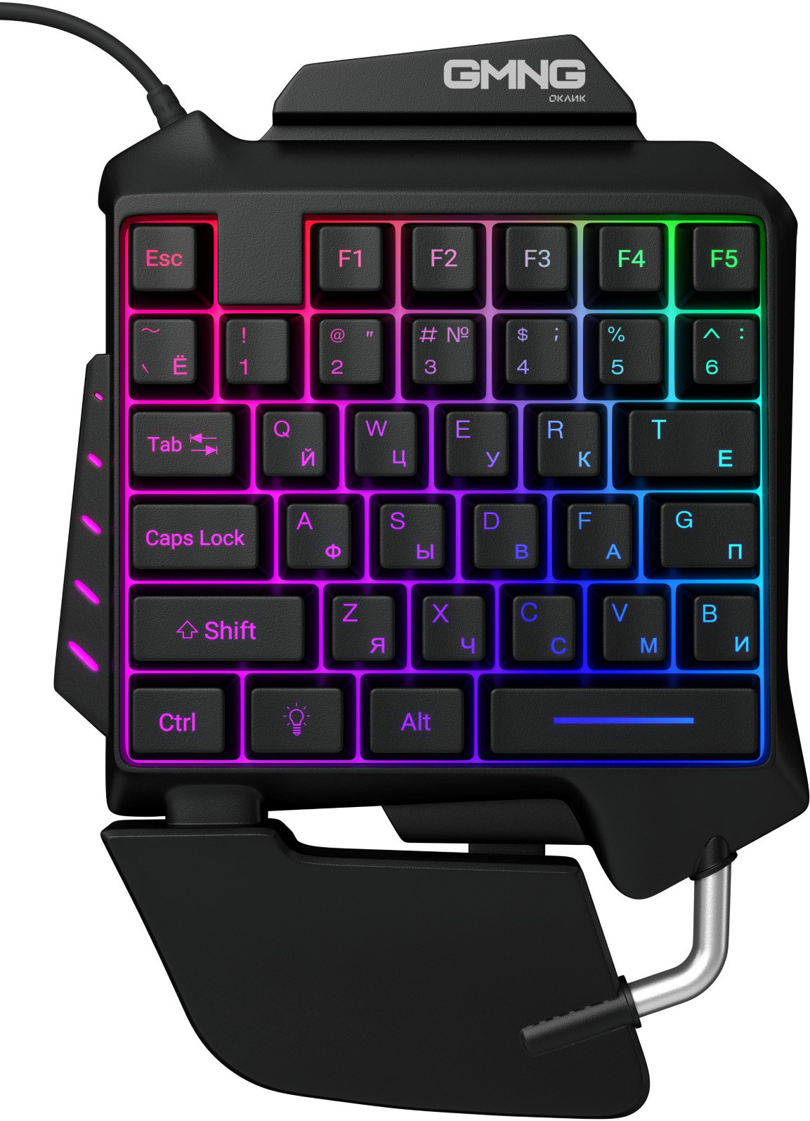 

Клавиатура Oklick GMNG 703GK USB for gamer LED (подставка для запястий) черный [1533151], Числовой блок Oklick GMNG 703GK