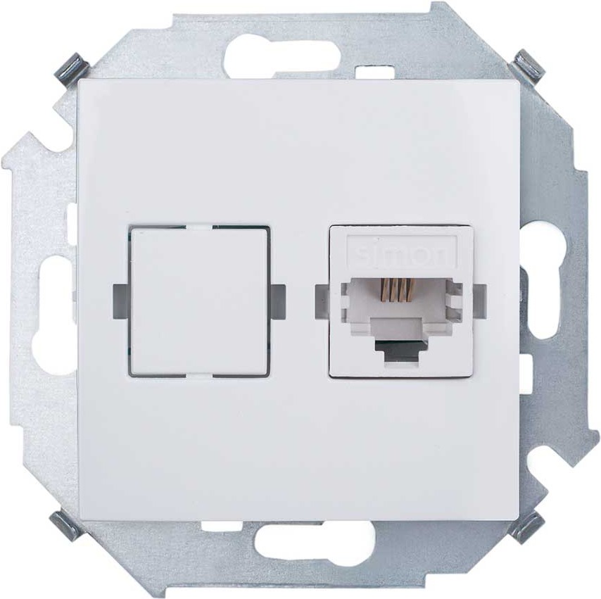 

Розетка Simon 1591480-030 белый