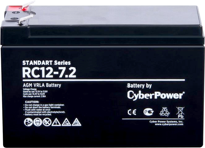 

Аккумулятор для ИБП CyberPower RС 12-7,2 12V/7,2Ah