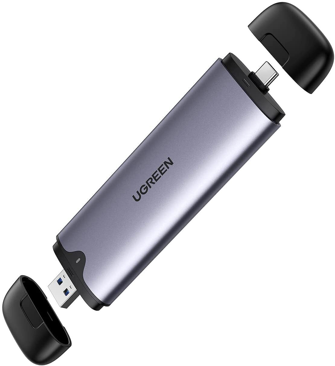 

Бокс для накопителей M.2 Ugreen CM353 70532, Бокс для накопителей UGREEN CM353-70532, вход: Type-C 3.1 Gen2 (M)/USB-A (M), выход: M.2 M-Key (NVME, PCIE 3.0), 10 Гбит/с (UGREEN USB-C/USB-A to M.2 M-Key (NVME) Portable SSD Enclosure (10Gbps) CM353 (70532))