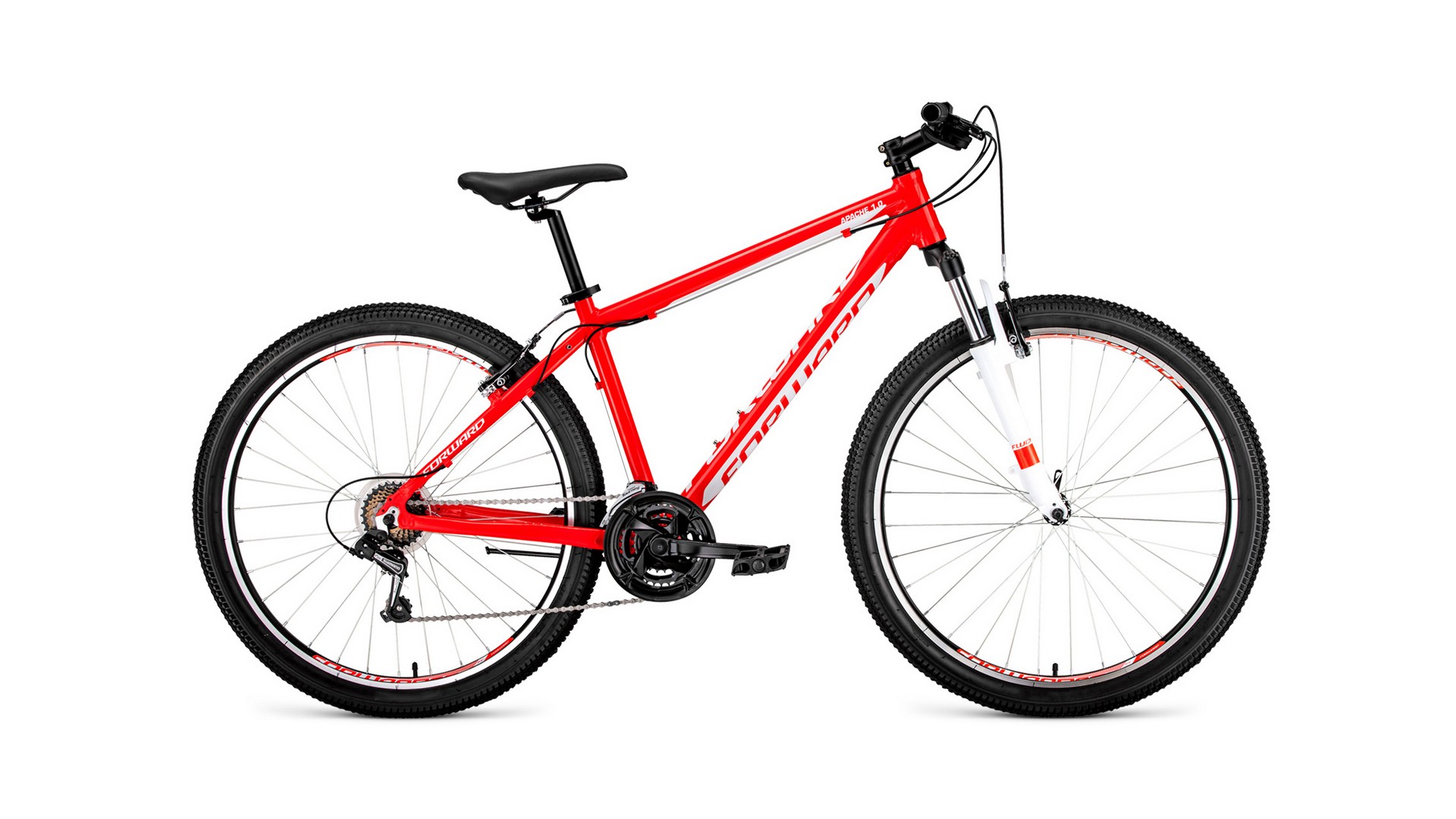 

Велосипед Forward Apache 27.5'' 1.0 рама 17 дюймов 2020 красный/белый [RBKW0M67Q018], Apache 27.5 1.0 2020 17