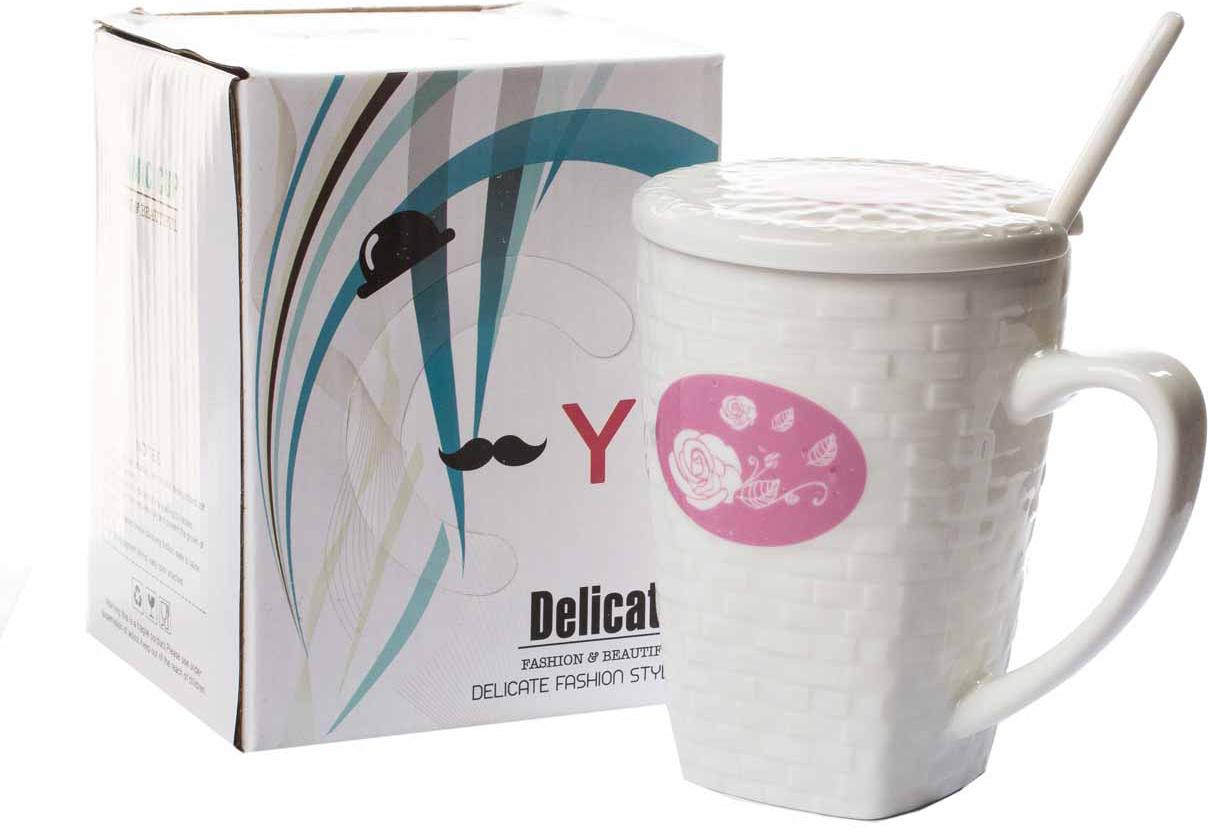 

Кружка с ложкой monAmi MUG-174 с крышкой 340мл, Кружка с ложкой MonAmi MUG-174 с крышкой 340мл