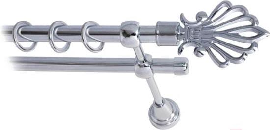

Карниз Lm Decor Веер 006 2р гладкий 1.8м хром, Веер 006 2р гладкий 16мм 1.8м