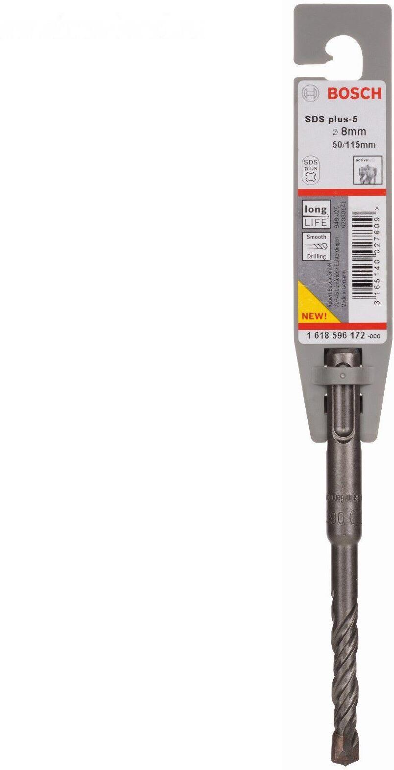 

Сверло Bosch 1.618.596.172, Bosch SDS-plus 8х50х115 мм SDS-plus-5 1618596172