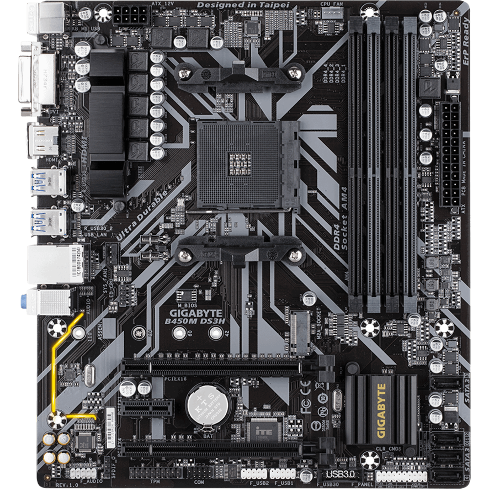 

Материнская плата Gigabyte B450M DS3H, B450M DS3H