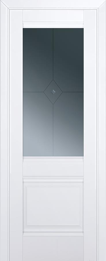 

Межкомнатная дверь ProfilDoors Классика 2U 80x200 аляска/графит с прозрачным фьюзингом, Классика 2U 80x200