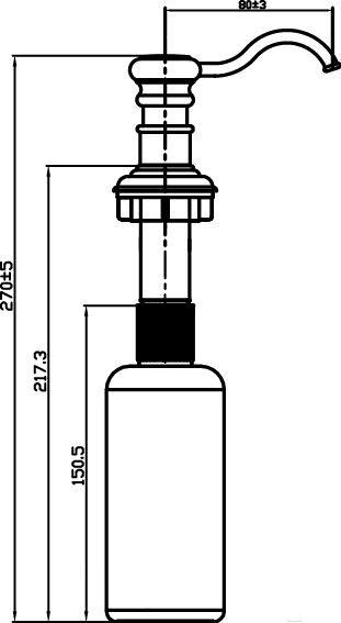 

Дозатор жидкого мыла Omoikiri OM-01-CA карамель [4995034], OM-01-CA