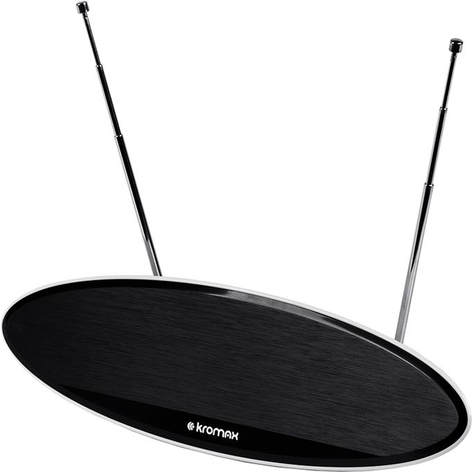 

ТВ-антенна Kromax TV FLAT-04 питание в комплекте черный [78955]
