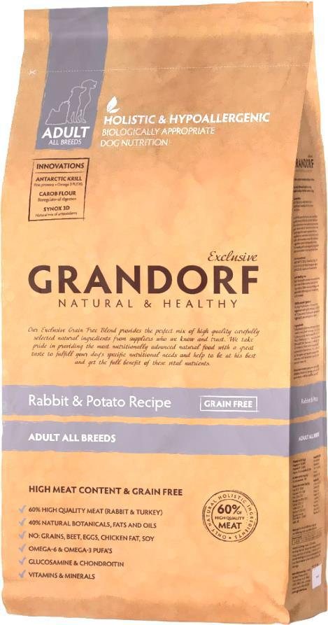 

Корм для собак Grandorf RabbitPotato 1 кг, Корм для собак Grandorf Adult RabbitPotato 1кг
