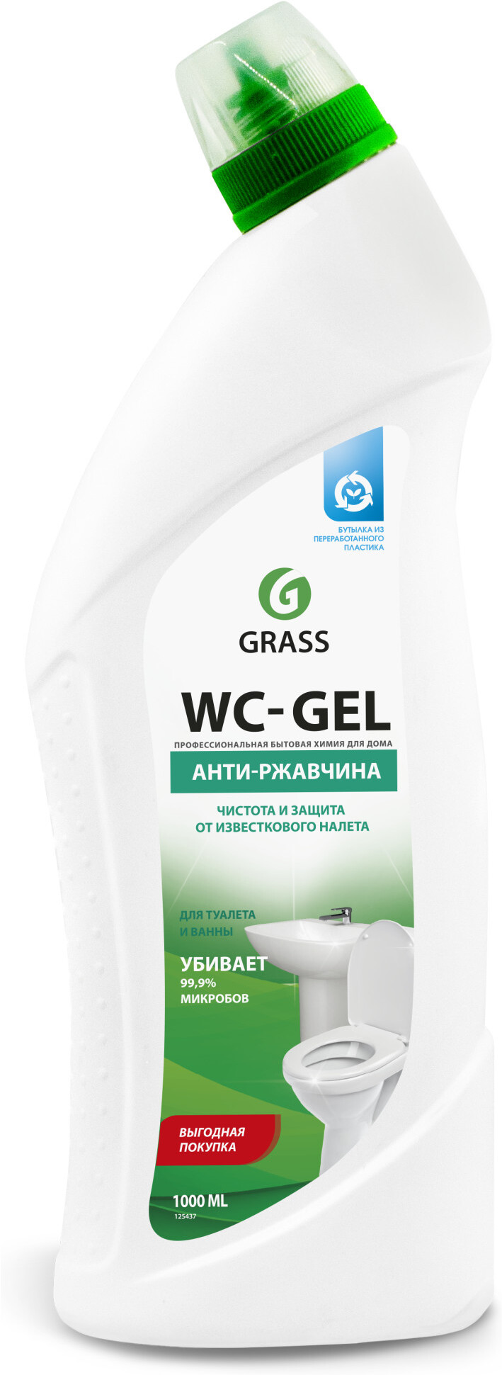 

Средство для чистки сантехники Grass WC-GEL 1л (125437)