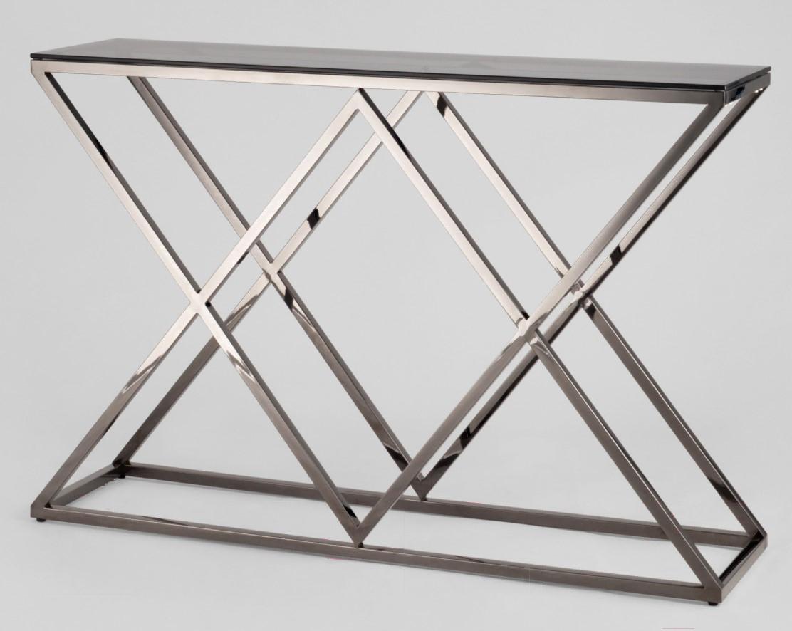 

Консоль Stool Group Инсигния темный хром/smoke [ECST-026-BG-SK 115x30], Стол консольный Stool Group Инсигния ECST-026-BG-SK 115x30 темный хром/smoke