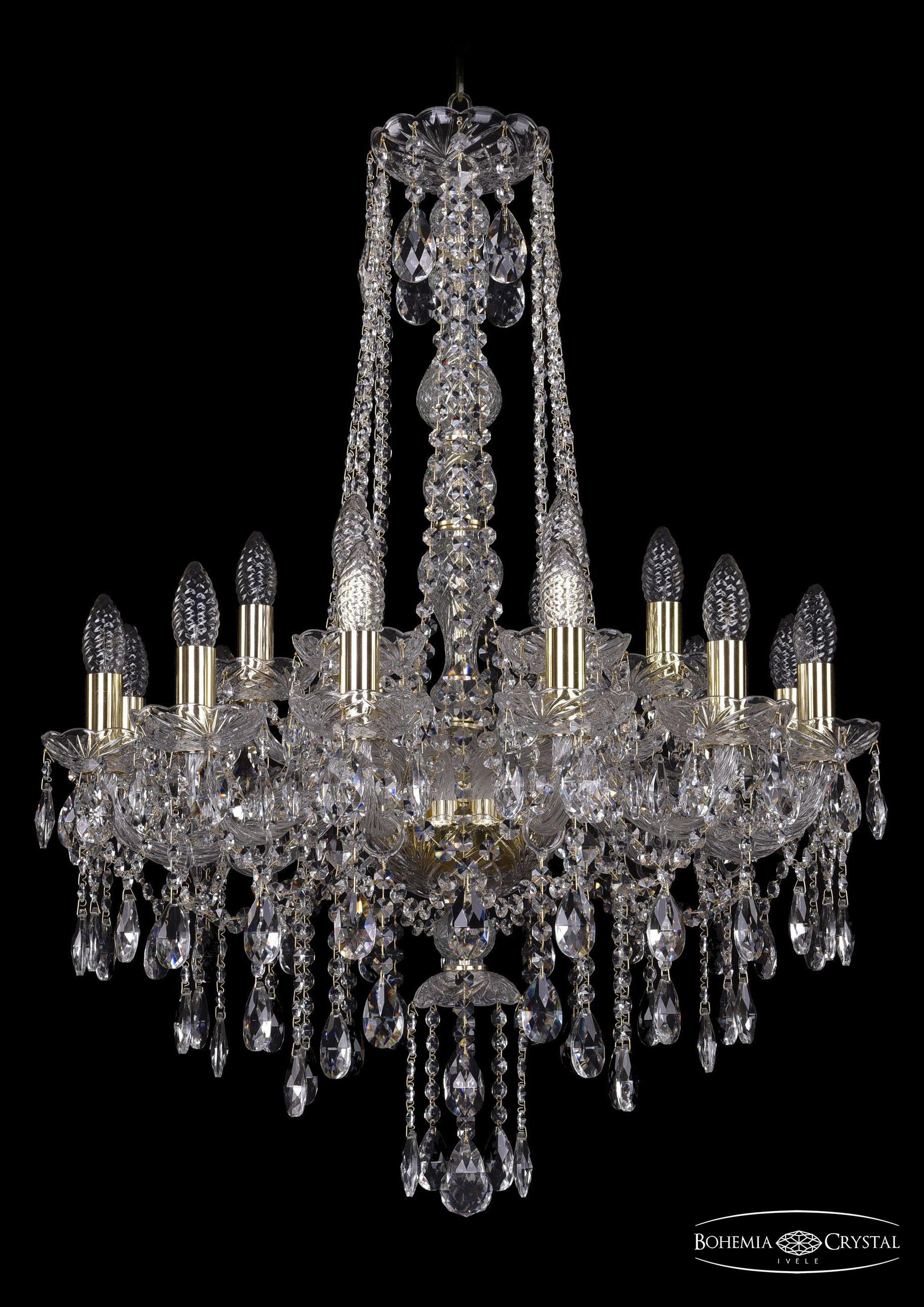

Подвесная люстра Bohemia Ivele Crystal 1415/12+6/220/h-86/G