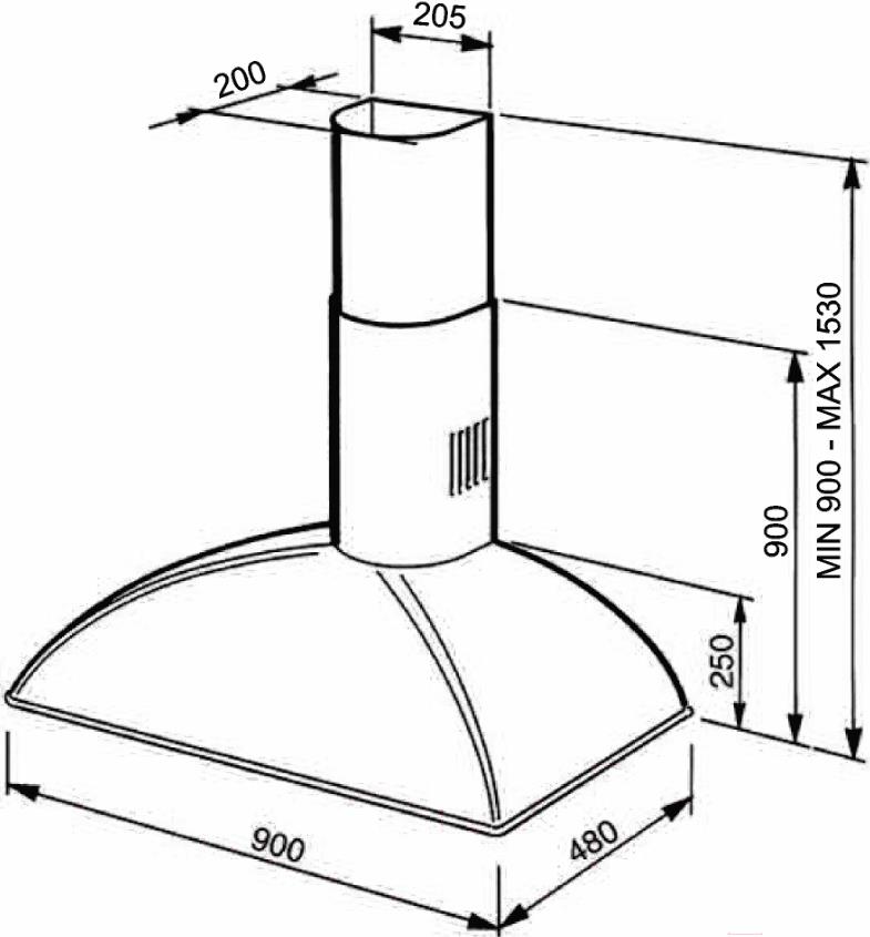 

Кухонная вытяжка Smeg KA1VPE, KA1VPE