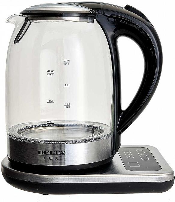 

Электрочайник Delta Lux DE-1002 Black, Lux DE-1002