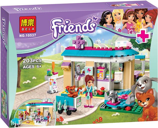 

Конструктор Bela Друзья. Ветеринарная клиника / 10537 (203эл), 10537 Друзья 203 элем