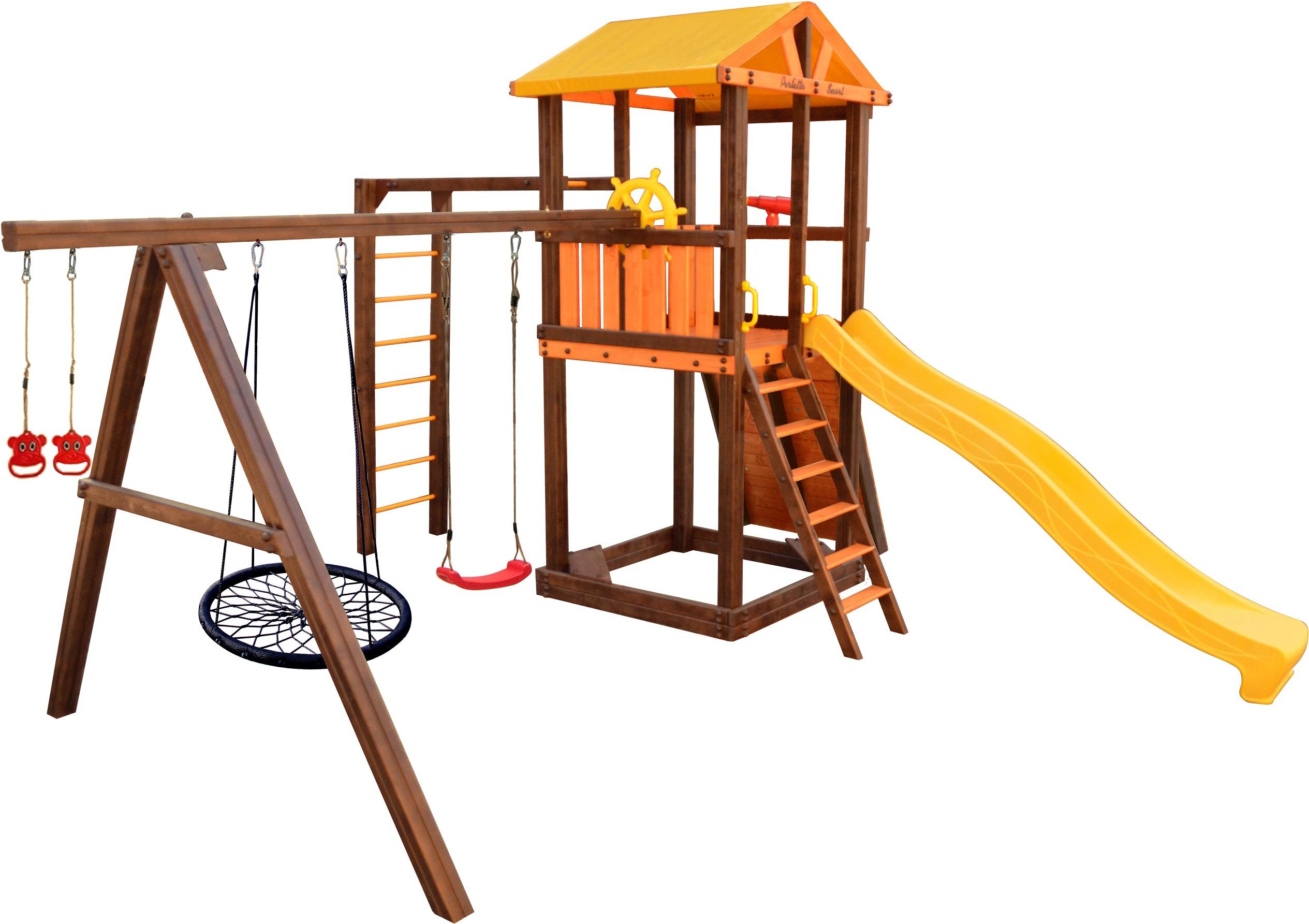 

Игровой комплекс Perfetto Sport Pitigliano-8 + качели Паутина [СГ000004982], Игровой комплекс Perfetto Sport Pitigliano-8 + качели Паутина СГ000004982
