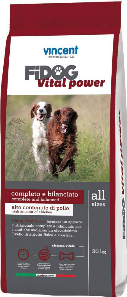 

Корм для собак Vincent Fidog Vital Power (20кг), Fidog Vital Power 20кг