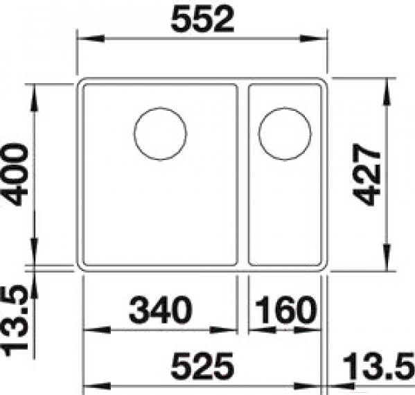 

Кухонная мойка Blanco Subline 340/160-F белый [523571], Subline 340/160-F