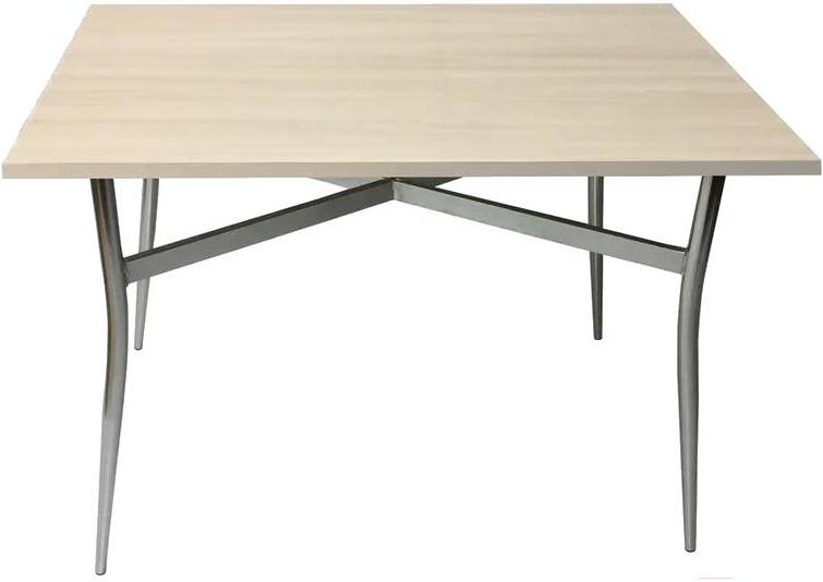

Стол обеденный Solt 120x80 шимо светлый/ноги гнутые усиленные хром, 120x80