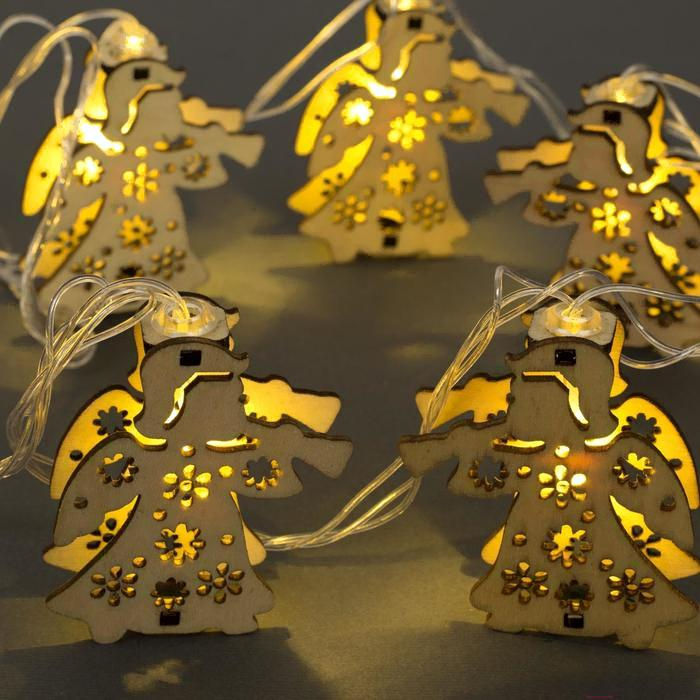 

Новогодняя гирлянда Luazon Нить 20 LED 4.5м теплый белый [4445750], Нить 20 LED 4.5м