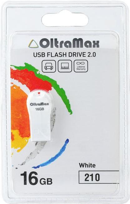 

Usb flash Oltramax OM-16GB-210 белый, OM-16GB-210