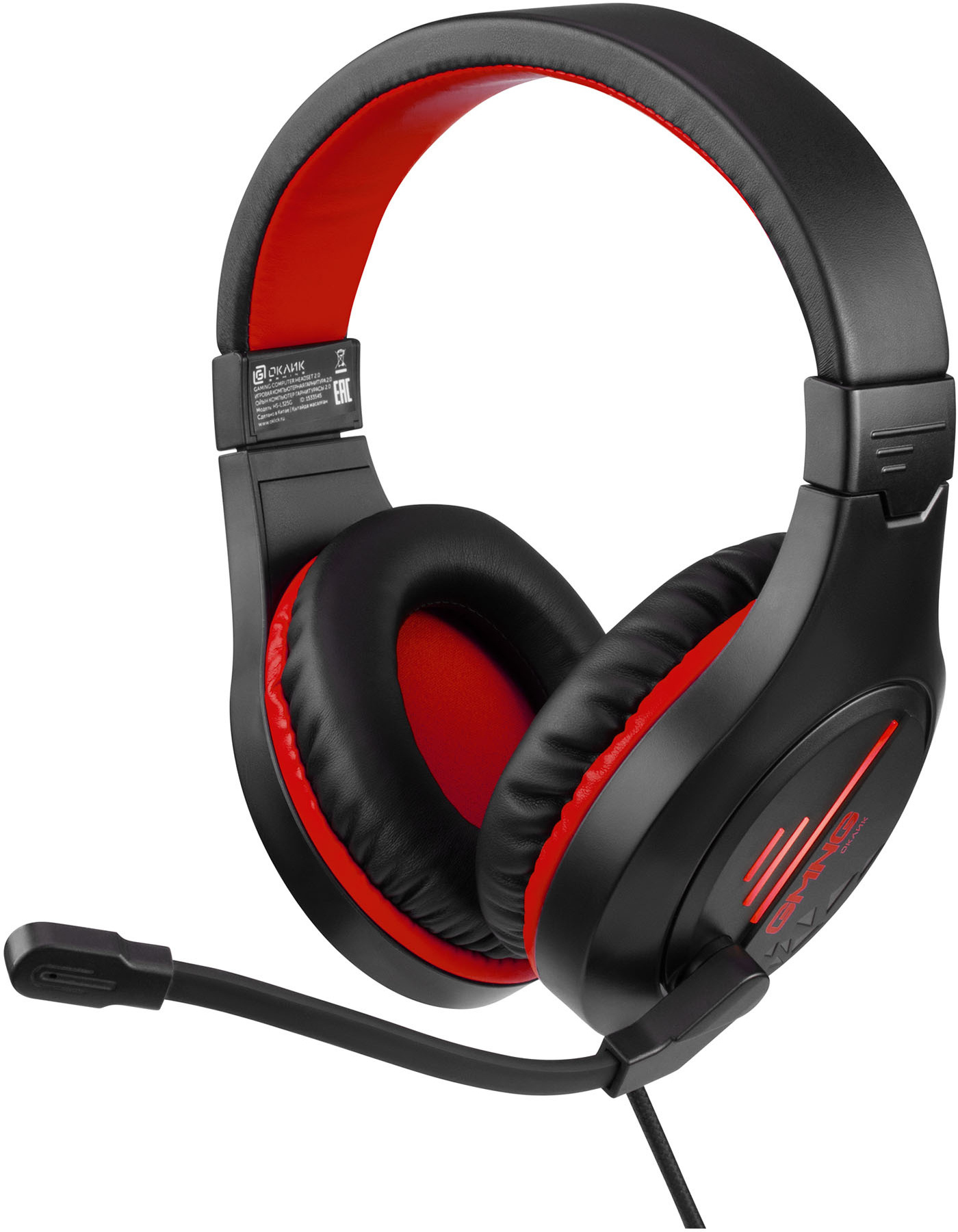 

Наушники Oklick GMNG HS-L325G черный/красный [1533553], Наушники Oklick GMNG HS-L325G (черный/красный)
