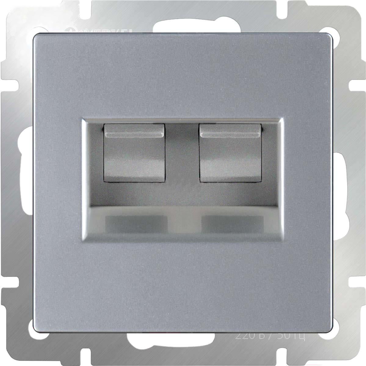 

Розетка Werkel WL06-RJ45+RJ45 серебряный [a033760], Розетка Werkel WL06-RJ45+RJ45 a033760 серебряный