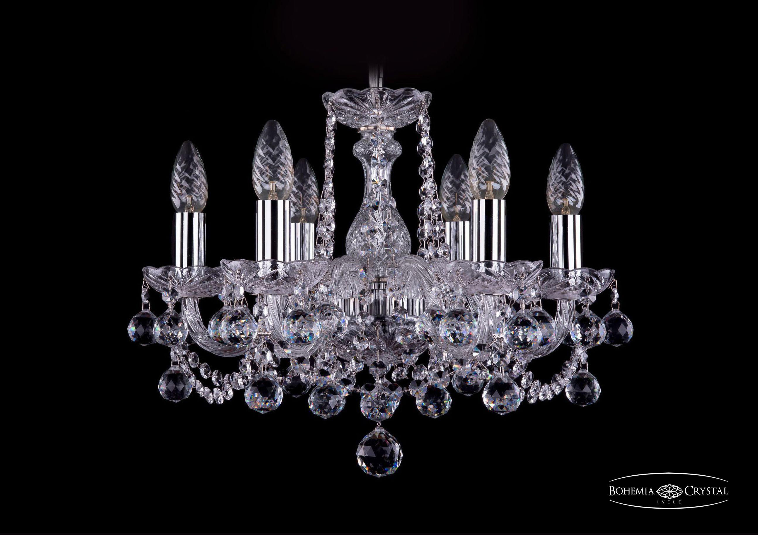 

Подвесная люстра Bohemia Ivele Crystal 1402/6/141/Ni/Balls