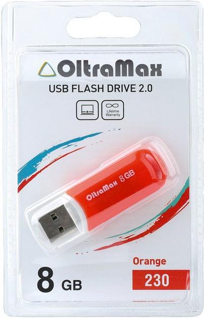 

Usb flash Oltramax OM-8GB-230 оранжевый, OM-8GB-230