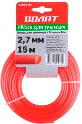 

Леска для триммера Волат Леска ф 2.7 х 15 м шестигранное сечение [51030-03], Леска для триммера Волат Леска ф 2.7 х 15 м шестигранное сечение 51030-03