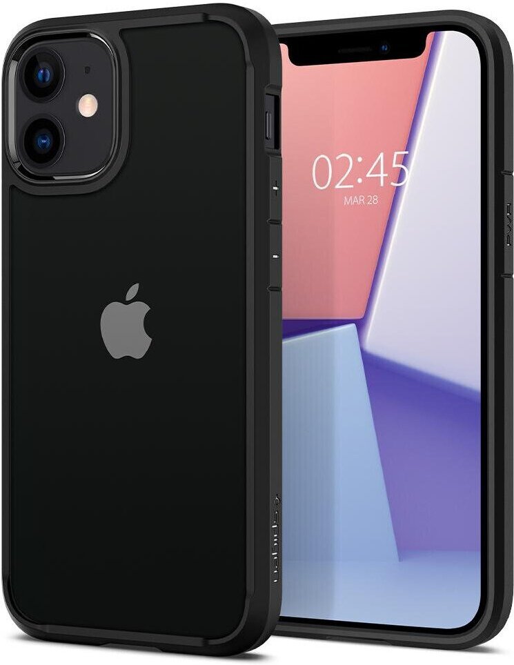 

Чехол для iPhone 12 Mini гибридный Spigen Ultra Hybrid прозрачно-черный матовый
