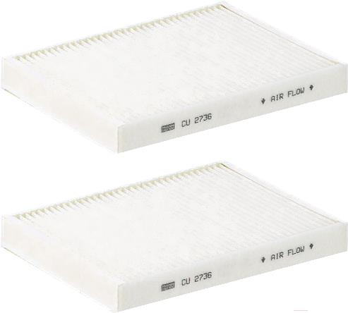 

Салонный фильтр Mann-Filter CU2736-2 (2шт) CU2647, CU2736-2 (2шт)