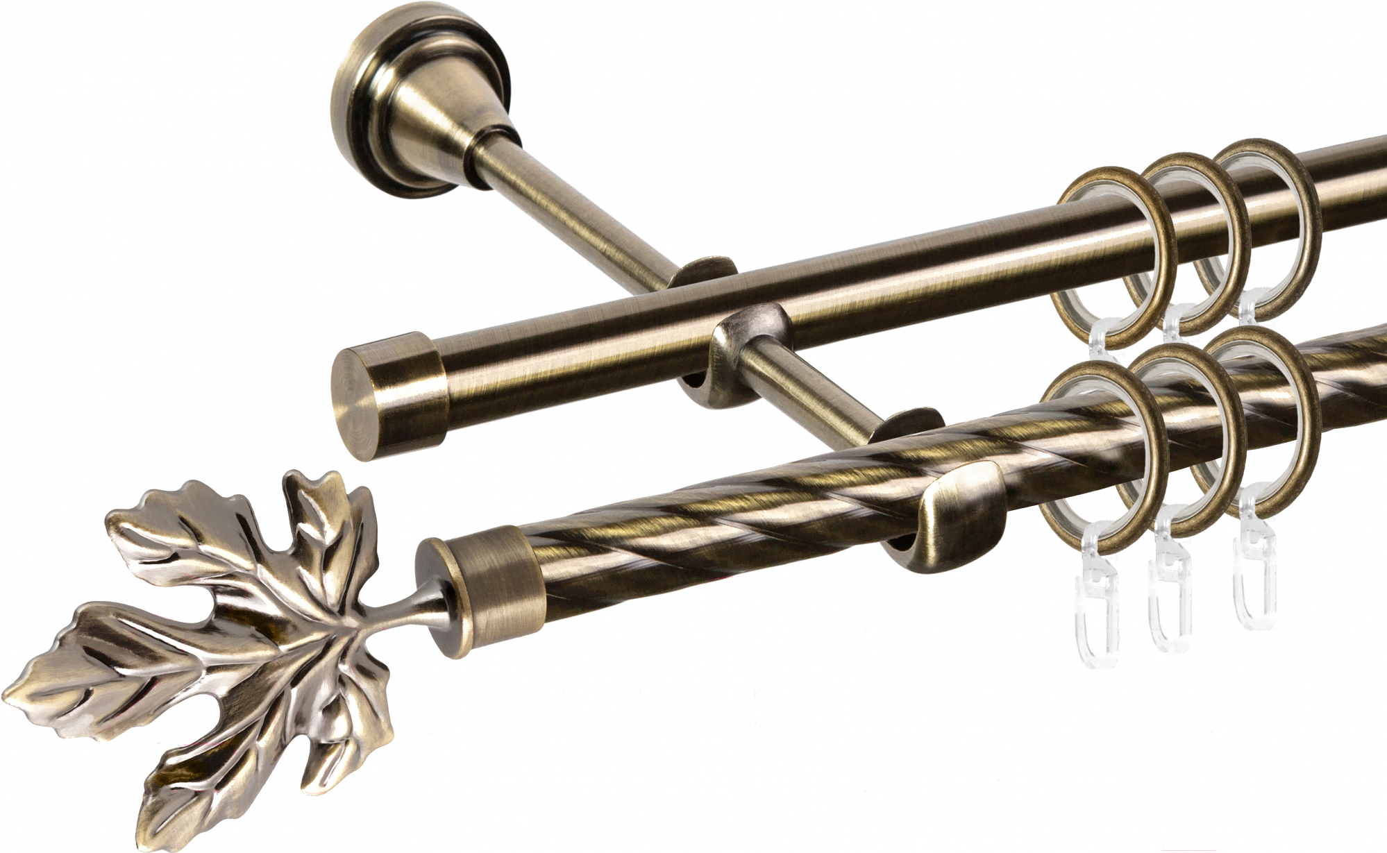 

Карниз АС ФОРОС Grace D16K/16Г + наконечники Клен 1.6м антик
