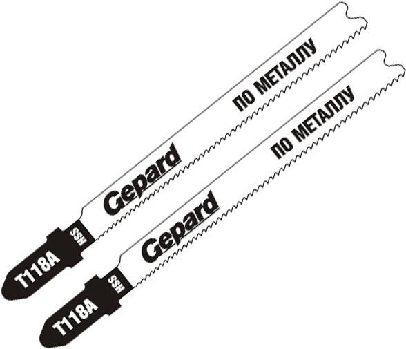 

Пилка для лобзика GEPARD по металлу T118А 2шт [GP0612-01], по металлу T118А 2шт