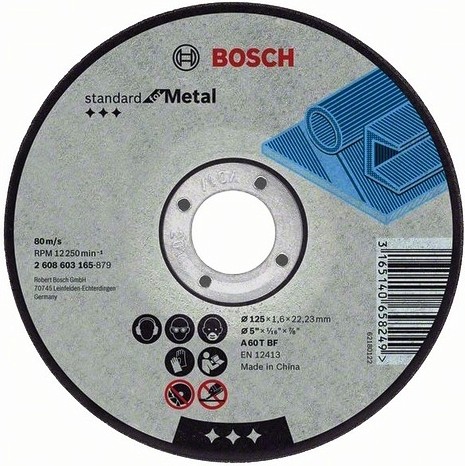 

Шлифовальный круг Bosch Standart for Metal 180 3 мм [2.608.603.161], Шлифовальный круг Bosch Standart for Metal 180 3 мм 2.608.603.161
