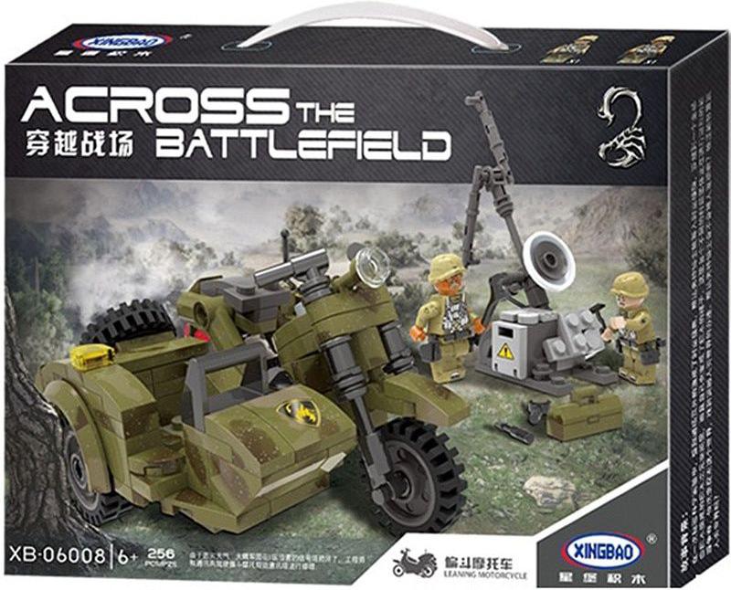 

Конструктор XingBao Военный мотоцикл с коляской [XB-06008], Военный мотоцикл с коляской