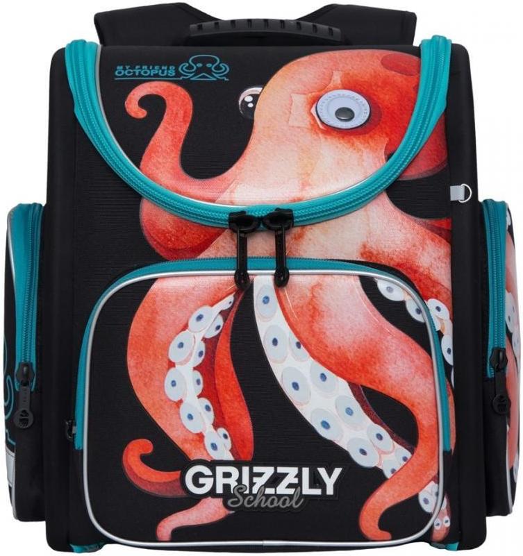 

Школьный рюкзак Grizzly RAr-081-11 черный/розовый, RAr-081-11
