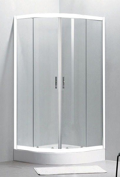 Belezzo BR-4002 90x90 (белый, риф.стекло) - фото Душевой уголок Belezzo BR-4002 90x90 (белый, риф.стекло)