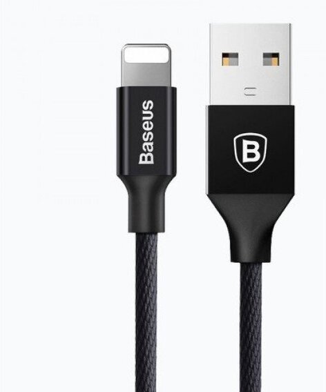 

Кабель для компьютера Baseus CALYW-C01, Кабель Baseus CALYW-C01 Yiven Cable USB to Lightning, нейлоновая оплётка, 3m Black Baseus Yiven cable for Apple 3M Black (CALYW-C01)
