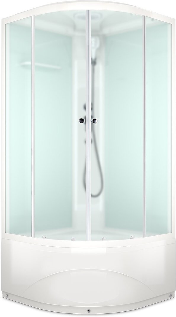 

Душевая кабина Domani-Spa Delight 88 high белый/сатин матированное стекло [DS01D88HWM00], Душевая кабина Domani-Spa Delight 88 high DS01D88HWM00 белый/сатин матированное стекло