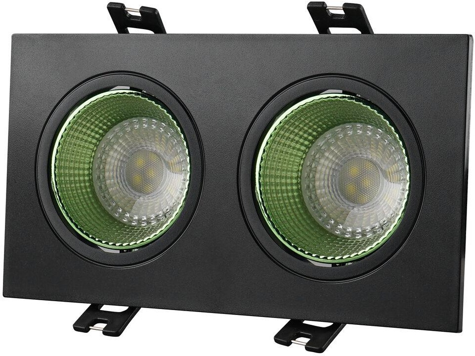 

Встраиваемый точечный светильник Denkirs DK3072-BK+GR