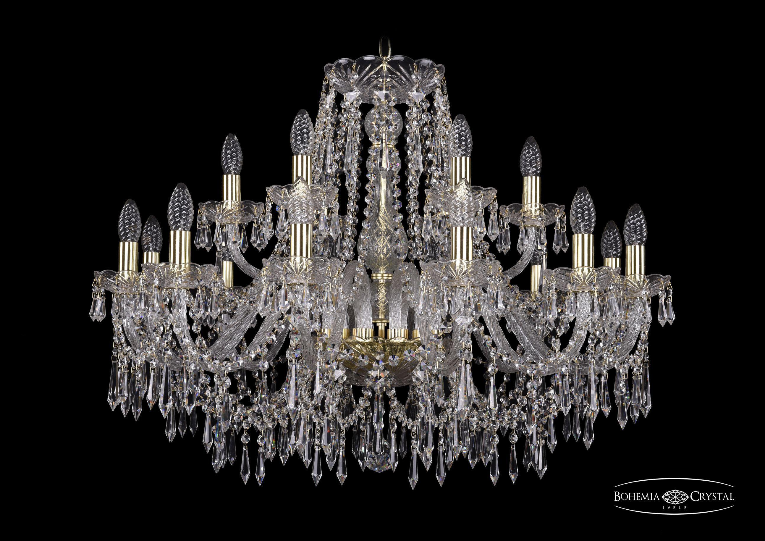 

Подвесная люстра Bohemia Ivele Crystal 1403/12+6/300/G
