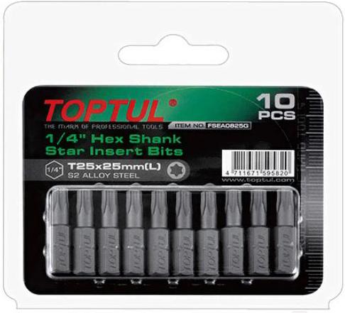 

Насадка слесарная Toptul TORX T20*25 1/4 [FSEA0820G], Насадка слесарная Toptul TORX T20*25 1/4 FSEA0820G