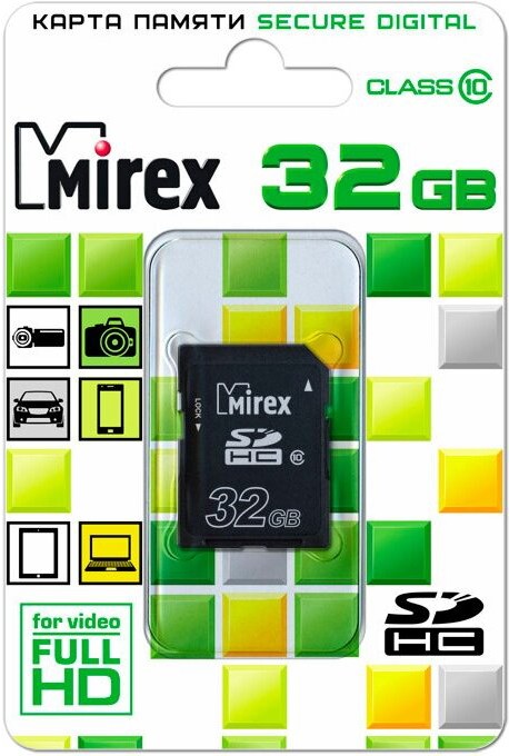 

Карта памяти Mirex SDHC (Class 10) 16GB (13611-SD10CD16), Карта памяти Mirex SDHC (Class 10) 16GB 13611-SD10CD16