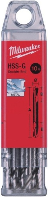 

Набор сверл Milwaukee 4932352222, Сверло Milwaukee HSS-G D 2.5x10x43 10 шт 4932352222