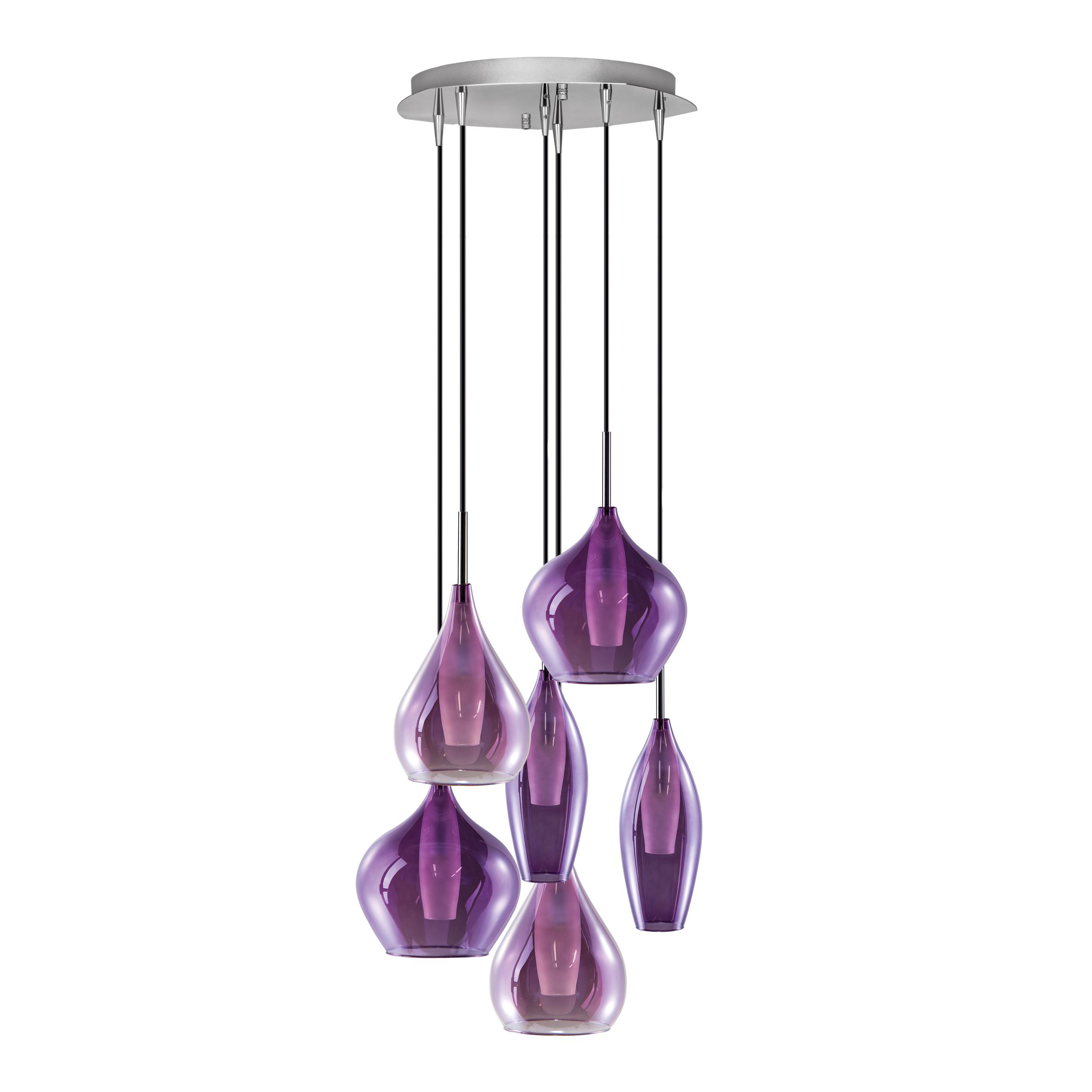 

Подвесной светильник Lightstar MD2098-6Р Pentola 6х25W G9 серебро/plum [803069], MD2098-6Р Pentola 6х25W G9