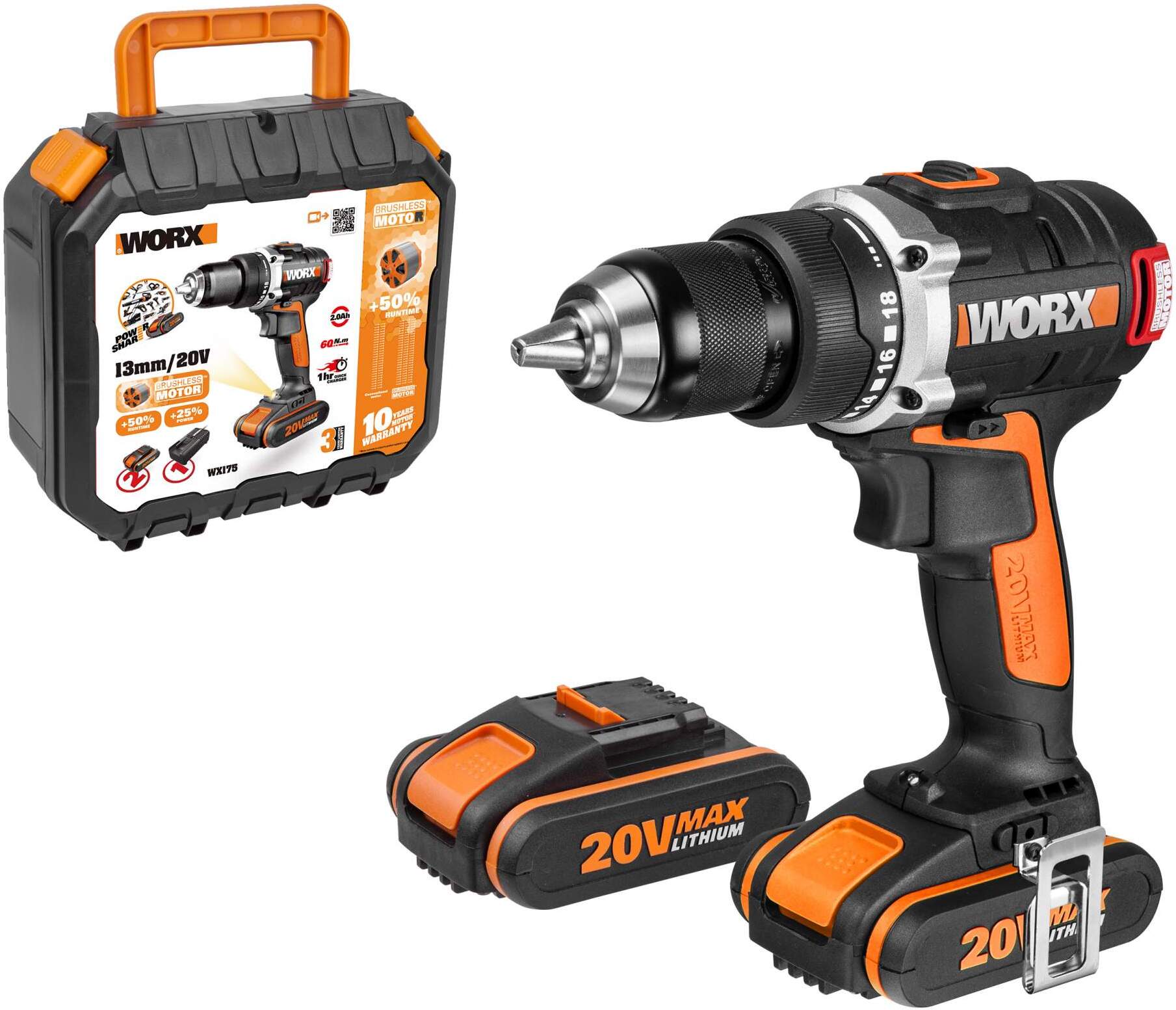 

Дрель-шуруповерт Worx BL WX175